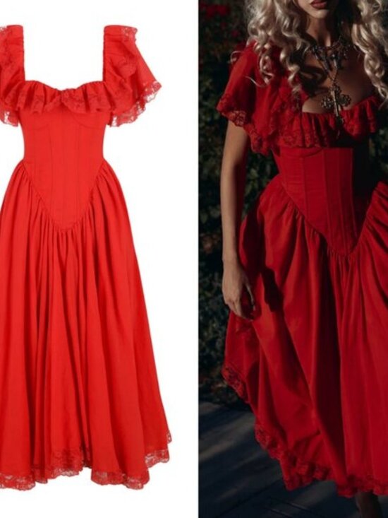 Selkie Dresses & Skirts - Selkie The Revolt Red Cupid Midi Dress Medium